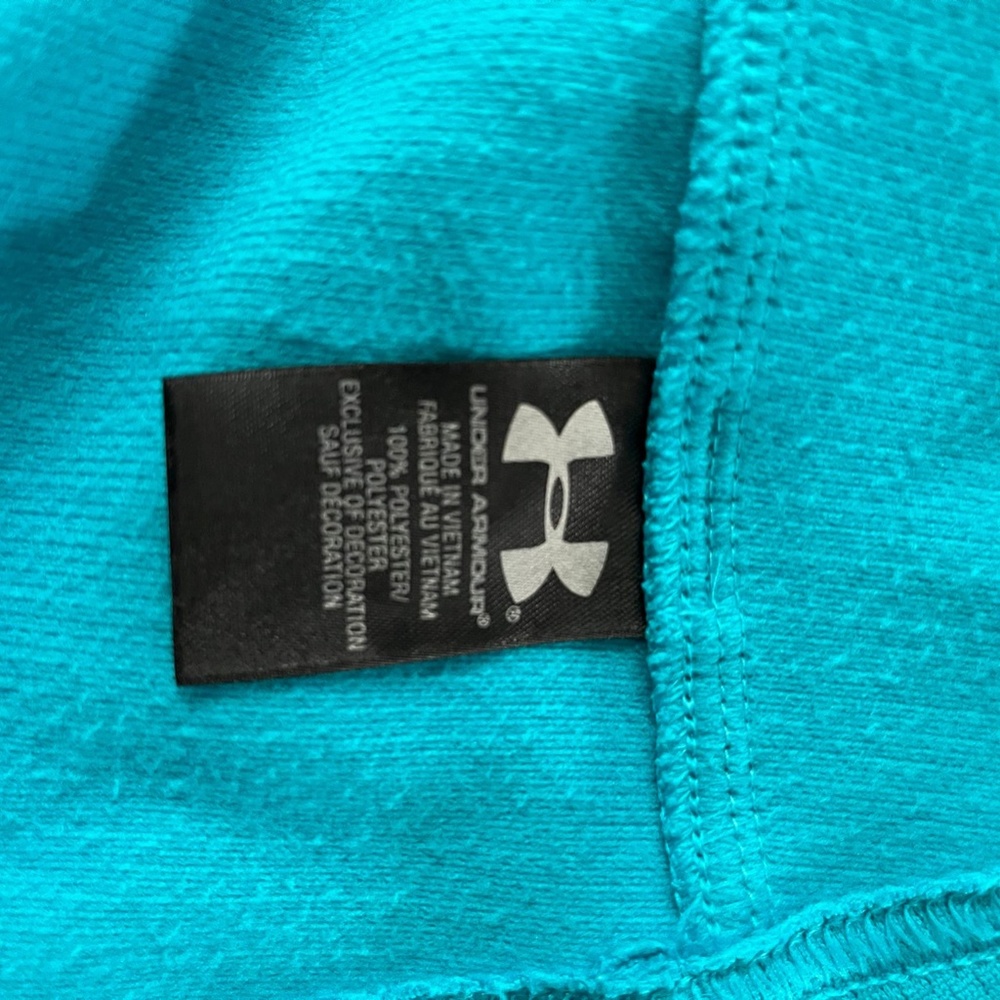 Under Armour Men's Light Blue Full Zip Fleece Jacket Size XL Loose Fit - Picture 11 of 11